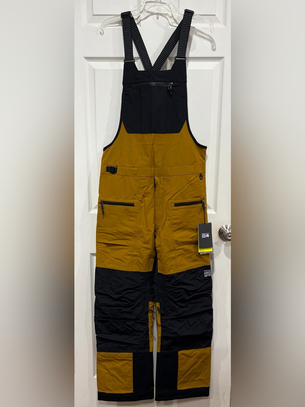 Mountain Hardwear Men's Small First Tracks™ Bib Snowpants Ski Snow Gold NWT